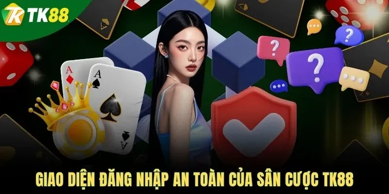 Giao diện đăng nhập an toàn của sân cược TK88
